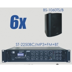 Zestaw ST-2250BC/MP3+FM+BT + 6x BS-1060TS/B